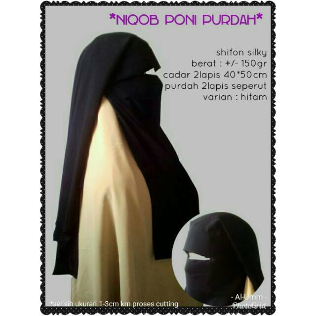 Niqob Poni Purdah