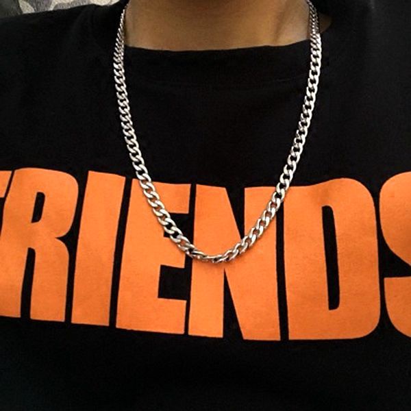 Sederhana Eropa Dan Amerika Gaya Hip-Hop Unisex Nk Telanjang Rantai Kalung Twist Chain Fashion Aksesoris