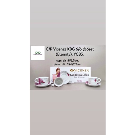 Cangkir set keramik vicenza motif eternity ( YC83 )