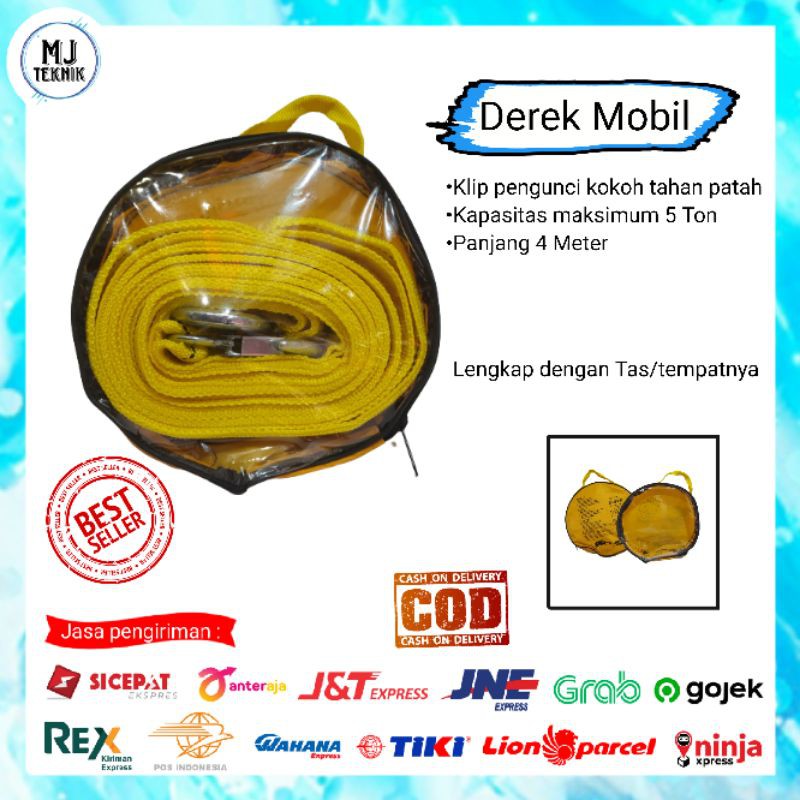 Tali Tow Belt 4 Meter Tali Derek Mobil Asli Original