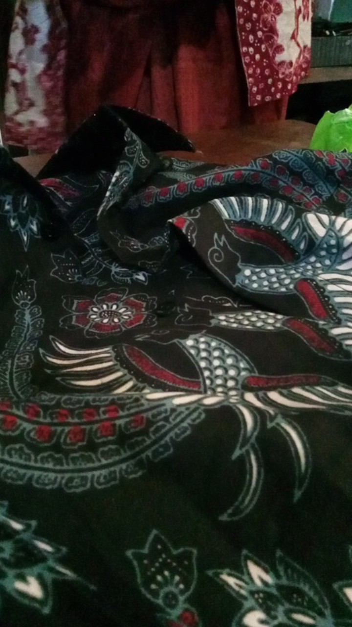 Kemeja Hem Batik Pria Jumbo 4l-5l Lengan Panjang Atasan Baju Batik Pria Big Size Ukuran Besar Grd-ht