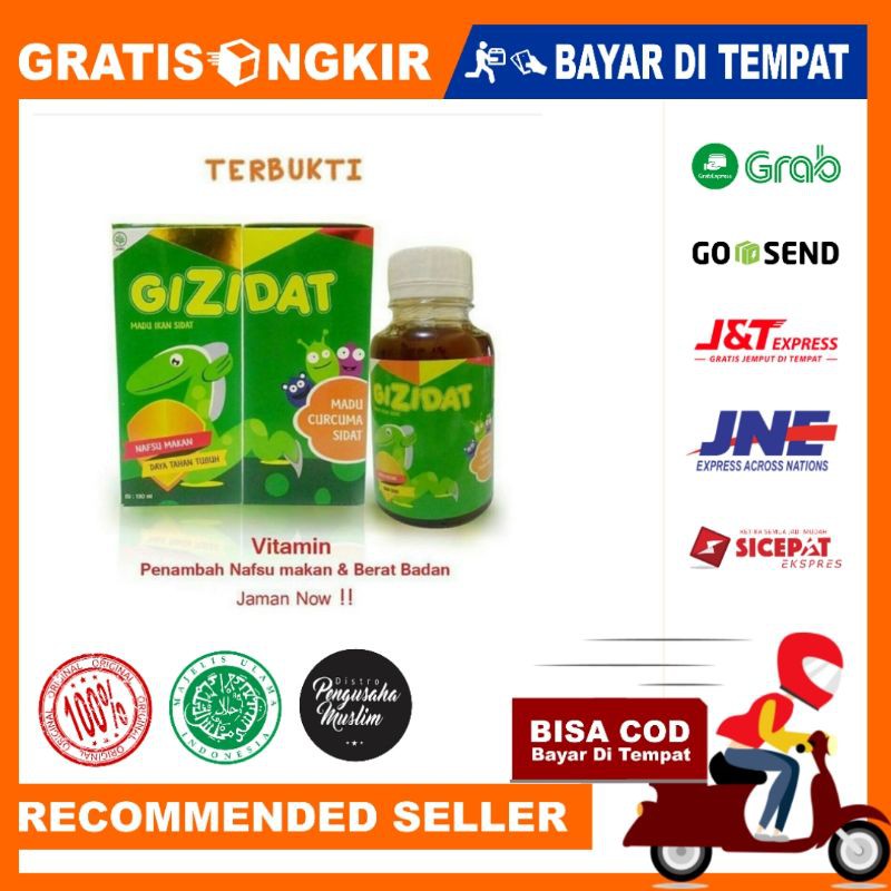 Gizidat original madu anak penambah nafsu makan madu ikan sidat + prebiotik