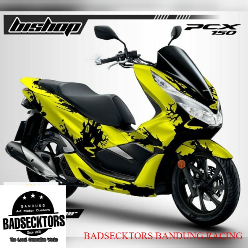 Decals Honda PCX 150 Motif Kuning Grafis keren