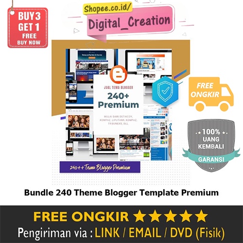 Template Blogspot Paket 240 Tema Detik | Tribun | Kompas | Hipwe | Dll