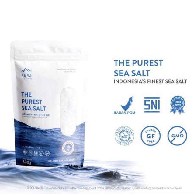 

Pura Purest Sea Salt Fine/ Garam Laut Premium Halus Sehat 300 gr