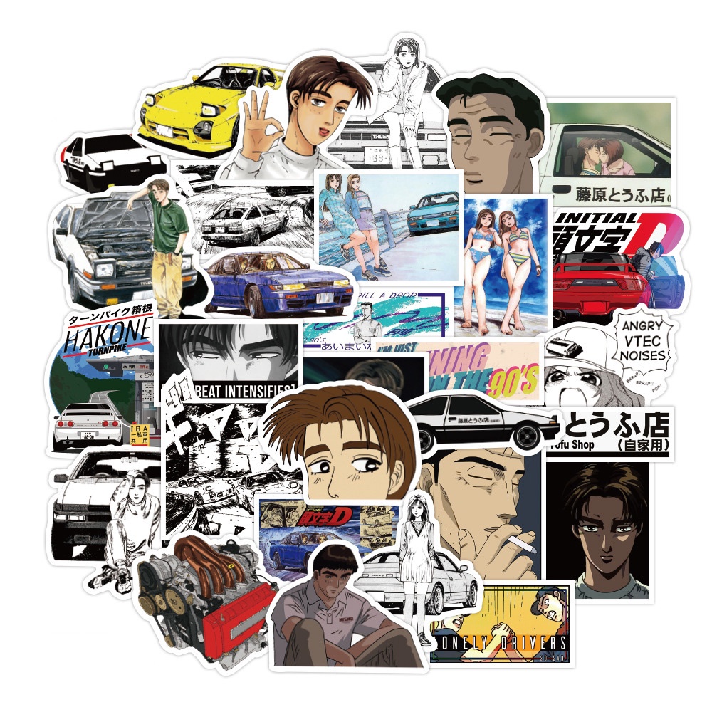 ID001 – Sticker / Stiker Anime Jepang Initial D