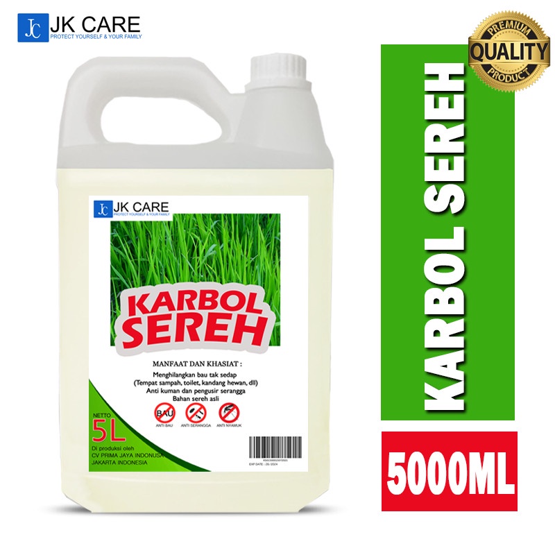 JKCARE Karbol  Sereh  Pembersih Lantai Antibacterial Wangi 5 Liter