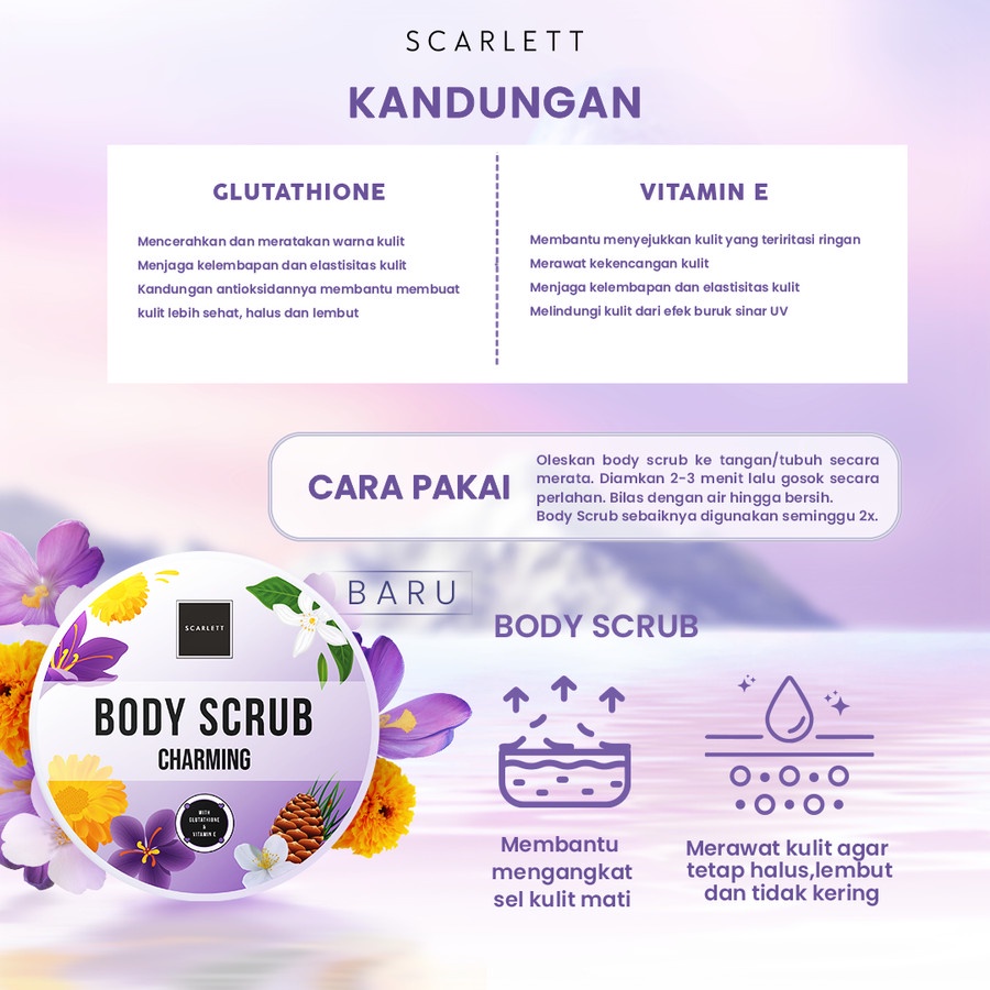 ❤️ Cloudy ❤️ SCARLETT Whitening Body Scrub Romanza, Pomegrante, COFFEE | SCARLETT By Felicya Angelista