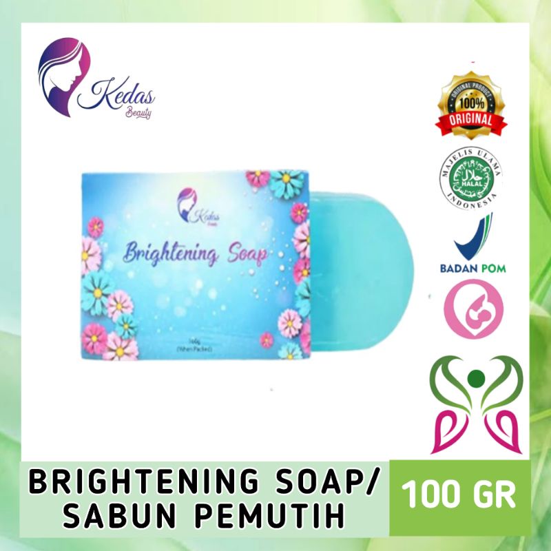 Brightening Soap Kedas Beauty Ori Bpom | Sabun Pemutih | Sabun Cuci Muka | Sabun Mandi Batang | Pemb