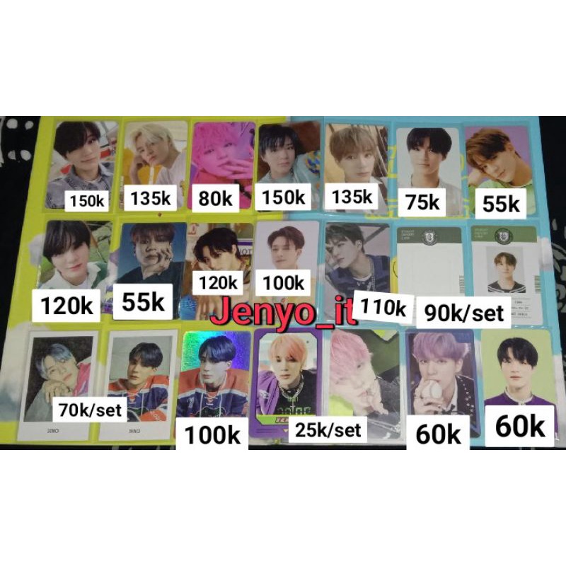 WTS Photocard PC Jeno Non album minibag tumbler cafe trading card glitch mode mumo hf dad v2  pp sg2