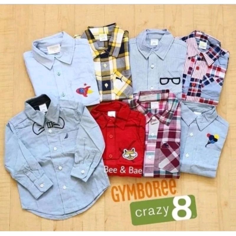 kemeja anak bee & bae size 3bulan s.d 8tahun