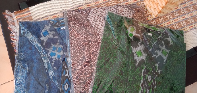 Bswart Batik Hrb026 Kenongo Hem Pendek Anjani Biru Pekalongan M L Xl Batik Pria Murah Modern Grosir