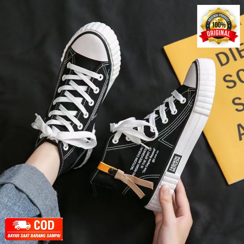 LUXUS Sepatu Wanita Sneakers High Kekinian - G63
