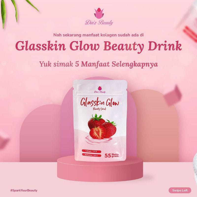 GLASKIN DY DINZ BEAUTY MINUMAN COLLAGEN MEMUTIHKAN MENCERAHKAN MENGHALUSKAN KULIT