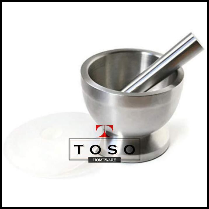 Jual Mortar Pestle Tumbukan Bumbu Obat Stainless Cobek Ulekan Lumpang