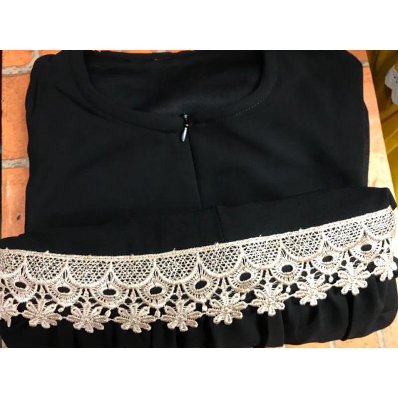 GAMIS CERUTY BABYDOLL MIX RENDA DADA LENGAN