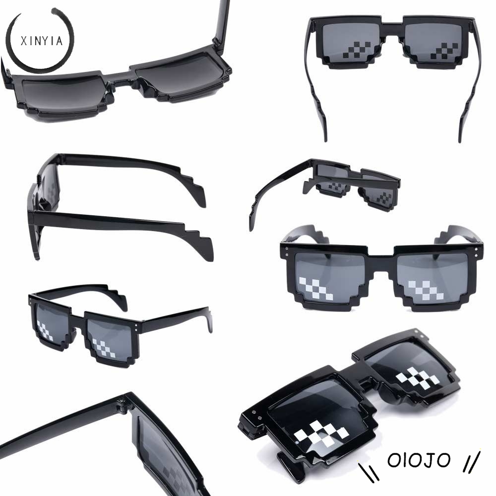 Kacamata Desgin Thug life Mosaic Sunglasses Kacamata Hitam Wanita/Pria Small Sunglasses