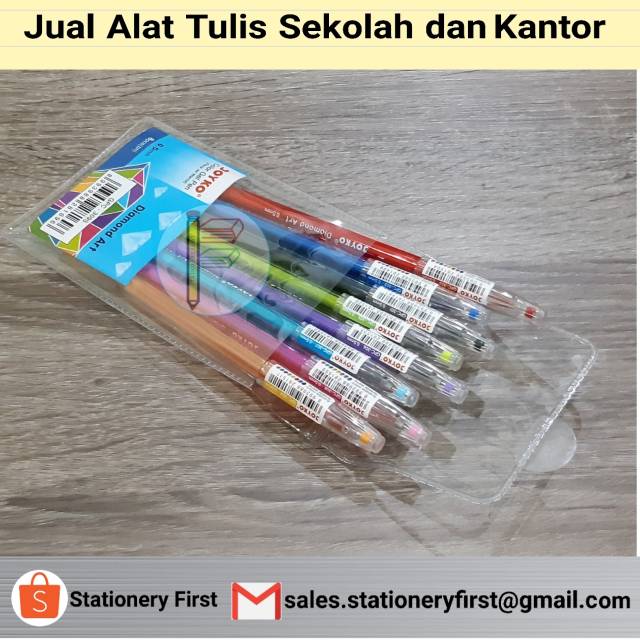 Gel Pen Joyko GPC-309S Diamond Art 8 Warna