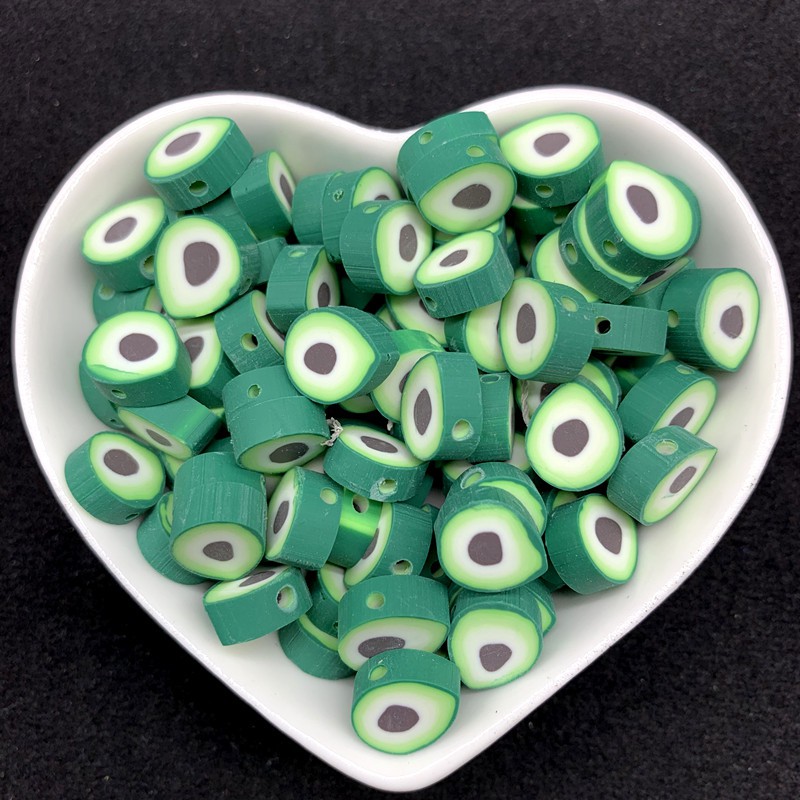30 Pcs/Pack 10mm Manik-manik Buah Tanah Liat Polimer Tidak Teratur Gelang Manik-manik