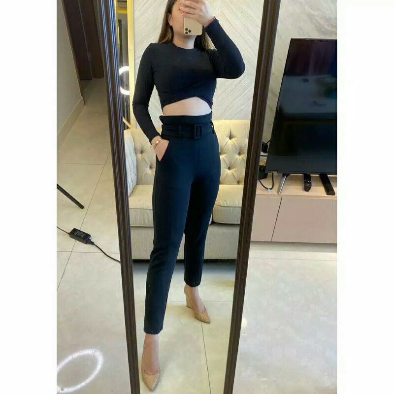 CATHERINE /CELANA PALAZO BELT /FREE BELT /BAHAN TEBAL