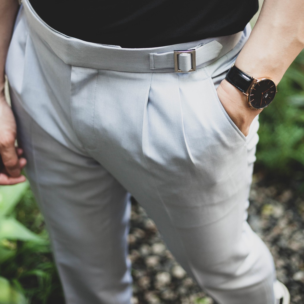 Celana Gurkha Formal Kantor - Light Grey Gurkha Pants - Brodewijk