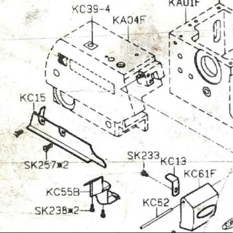 Baut SK257 Original / Asli Siruba Mesin Jahit Obras