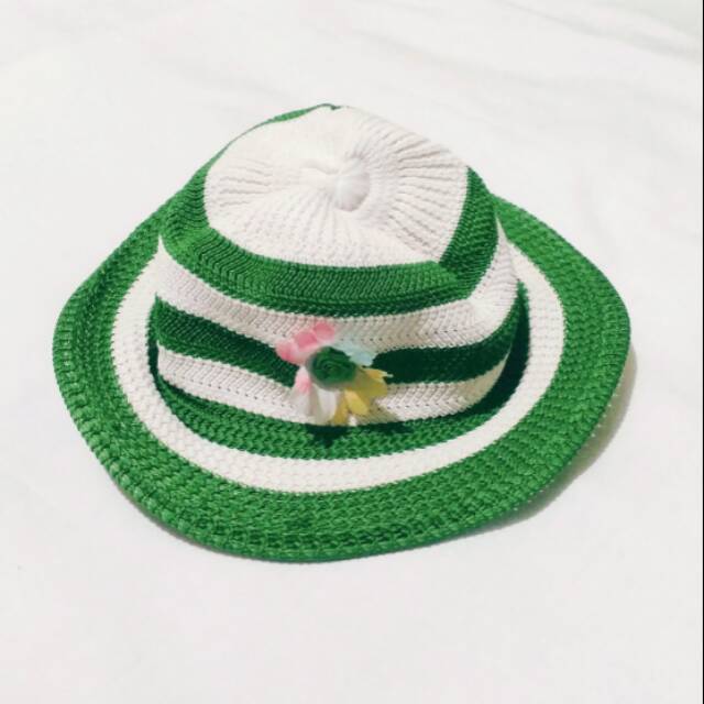 Topi Anak Rajut Bundar / Topi Bayi Rajut / Topi Anak Perempuan / Topi Bayi Perempuan / Topi Bunga