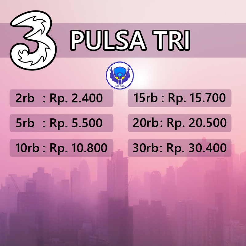 Pulsa Tri Promo Mulai dari 2000 Rupiah (Menambah Masa Aktif)