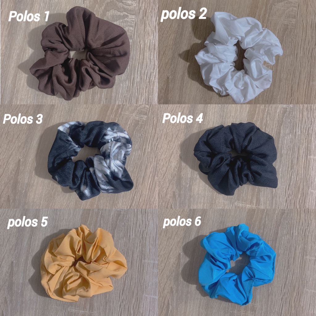 Ikat Rambut Ponytail Elastis Warna-Warni Gaya Korea Wanita Scrunchie / Cepol Rambut Aksesoris Rambut-IKAT RAMBUT POLOS
