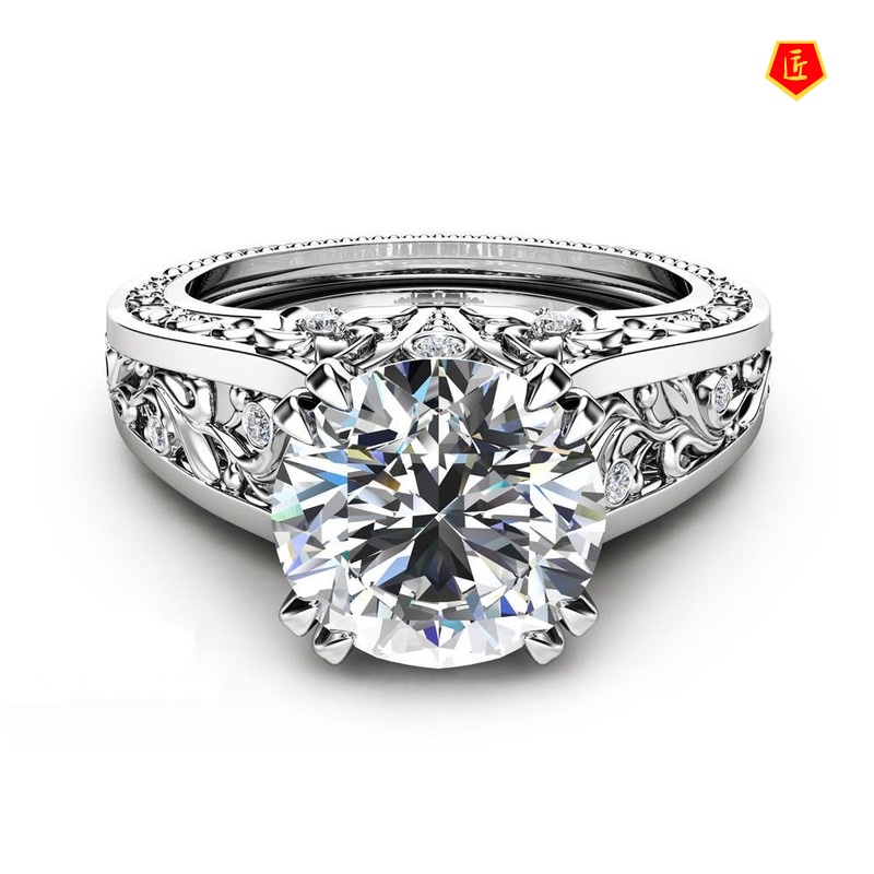 [Ready Stock]Fashion Personalized Diamond Pattern Ring