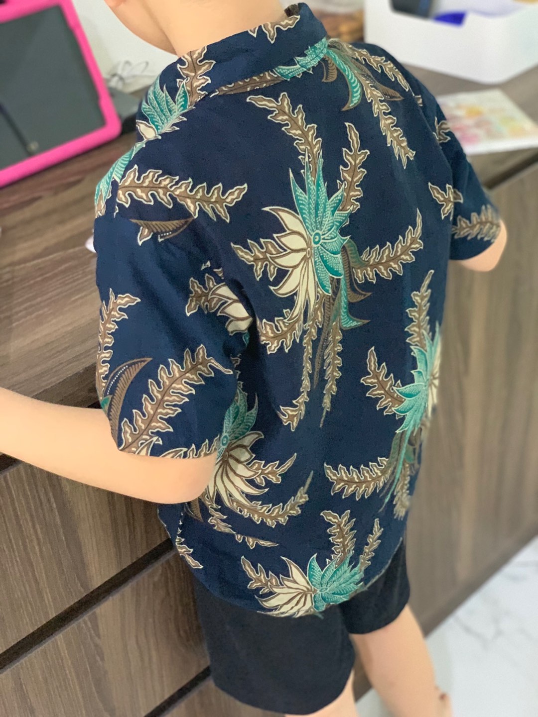 Kemeja Batik Anak / Hem Anak Pendek Laki Laki Motif Ulir 1-10 Tahun
