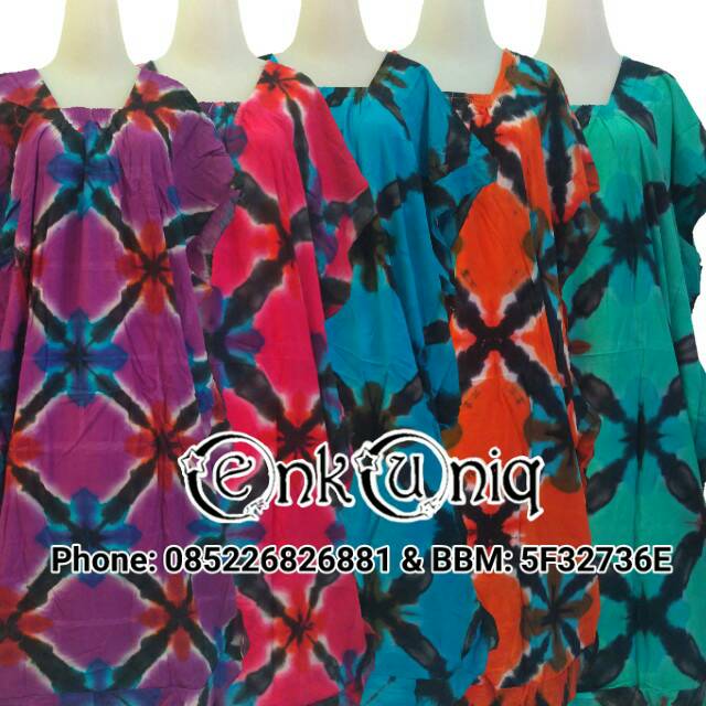 Daster Lowo Jumbo Karet Dada Batik Dress Kelelawar Busui Dres Pendek Hamil
