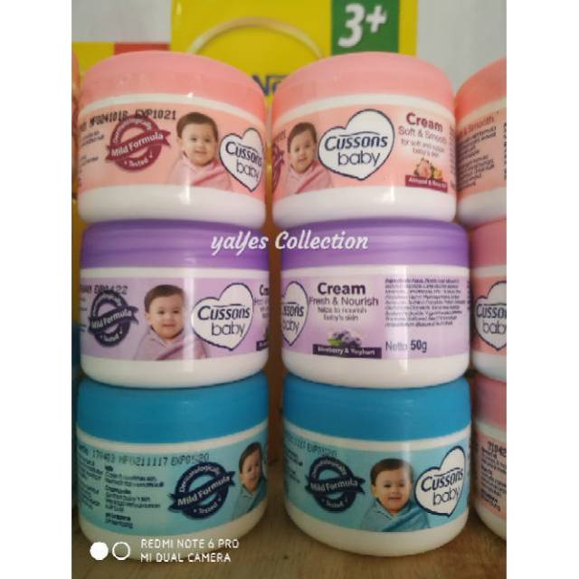 Cream cussons baby newborn mild &amp; gentle skin 50 g pink biru ungu krim cusson pelembab kulit bayi