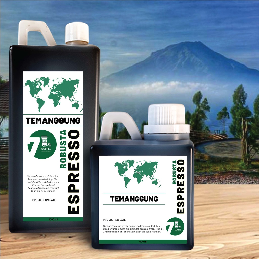 

TEMANGGUNG Espresso Cair Kafein / Konsentrat Kopi 1 Liter - Robusta