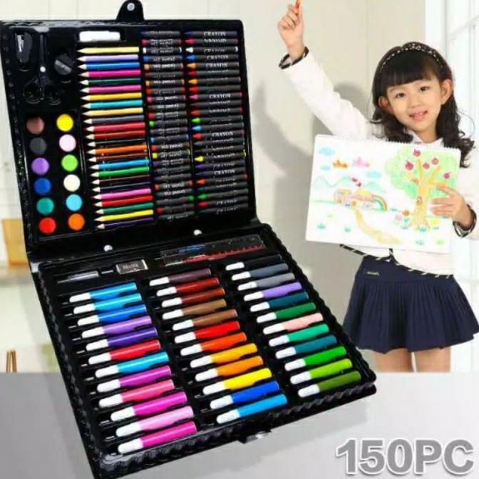 

PERALATAN MENGGAMBAR ART SET ISI 150 PCS PENSIL WARNA SET ANAK CRAYON KOMPLIT ALAT LUKIS PERALATAN