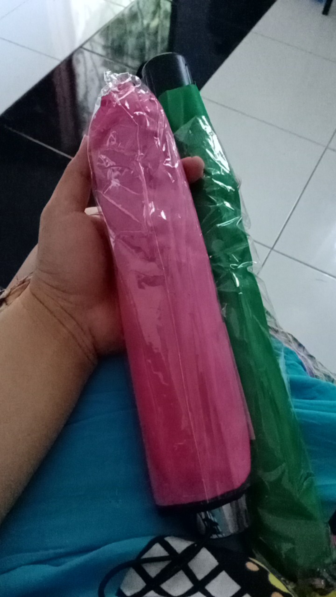 Tabasa Payung Lipat Mangkok Pelangi Warna Rainbow