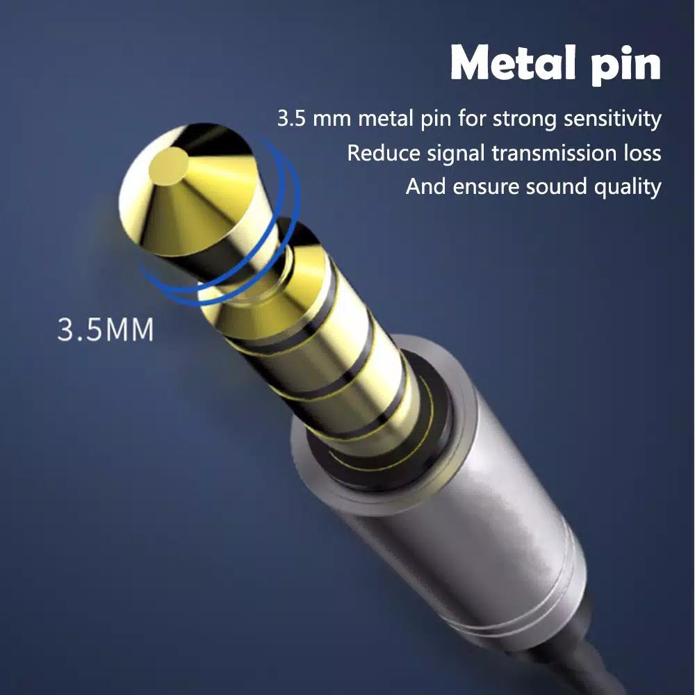 Earphone In-Ear Headphone Wired Super Bass Heavy Metal - Bass Stereo With Mic Universal Phone