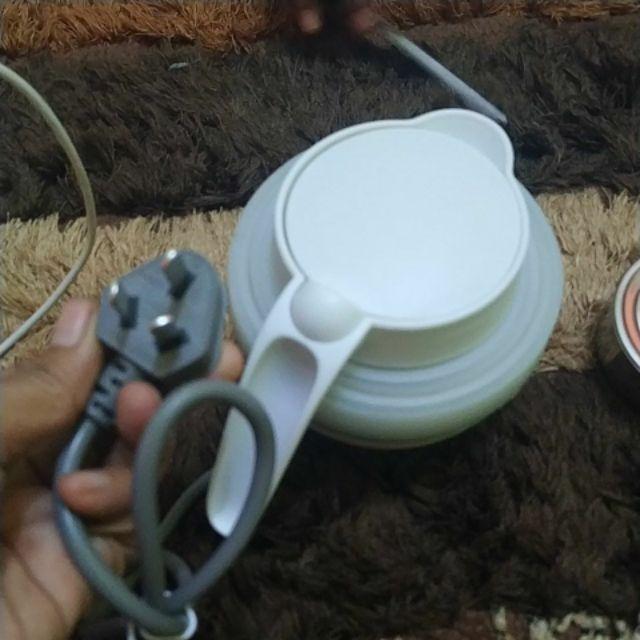 Collapsible Kettle Listrik Travel Lipat - Silicone Portable Kettle