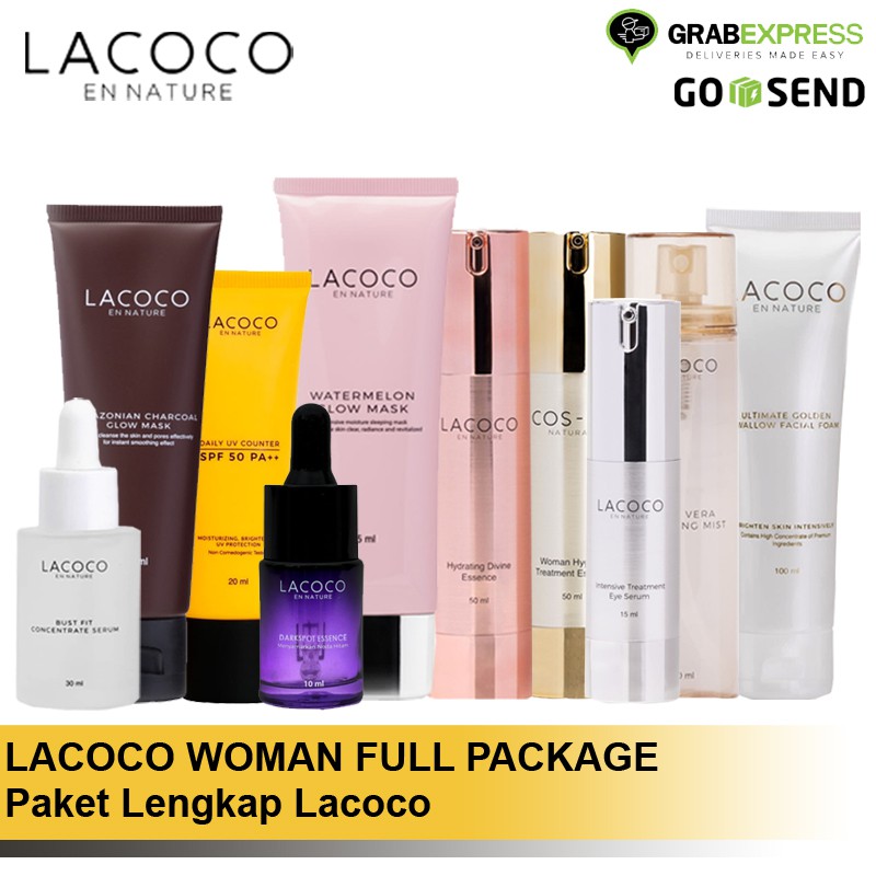 Lacoco Woman Full Package Series - Paket Lacoco Khusus All Skincare dan Perawatan Tubuh