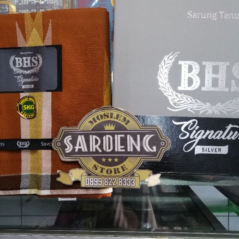 Sarung Tenun BHS Signature Silver SKG Songket Gunung