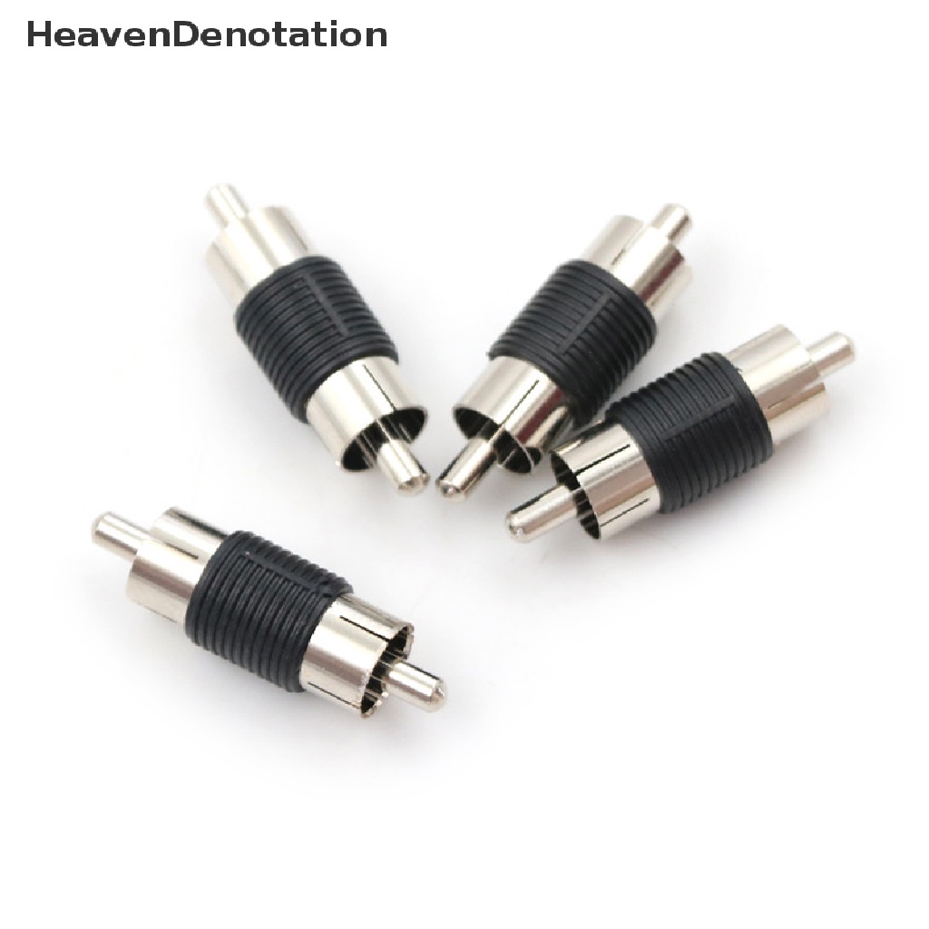 4pcs Adaptor Konektor Audio Video Av Rca Male Ke Male Lurus