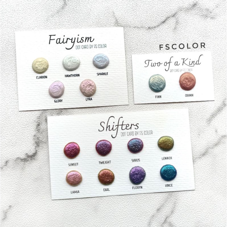 

Dot Cards - Handmade Metallic Duochrome Shifter Watercolors by FS Color