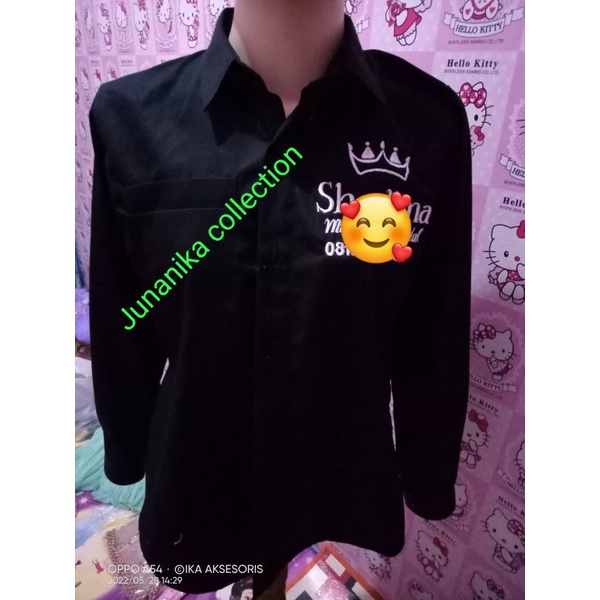 baju kemeja tangan panjang/baju kru dekorasi/baju wedding seragaman