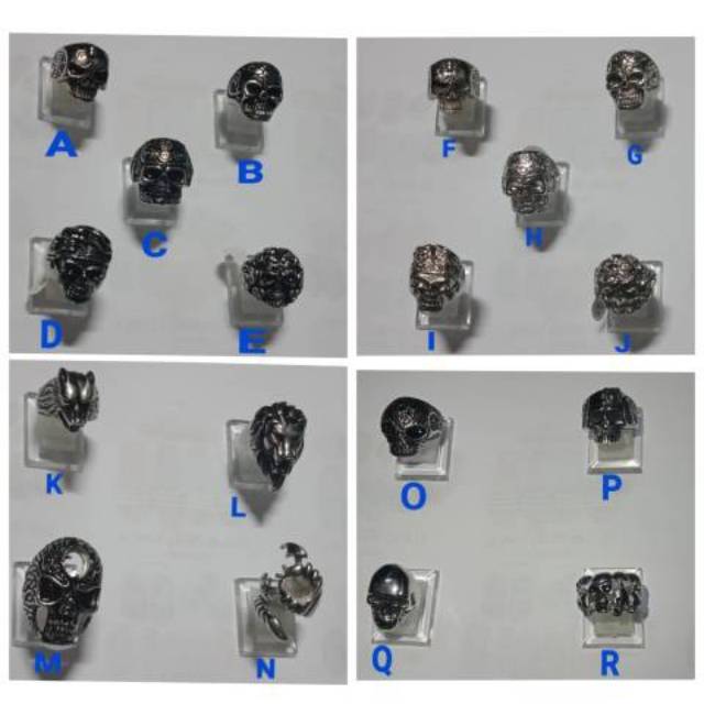 Skull ring titanium/cincin tengkorak/ring skull/skull ring