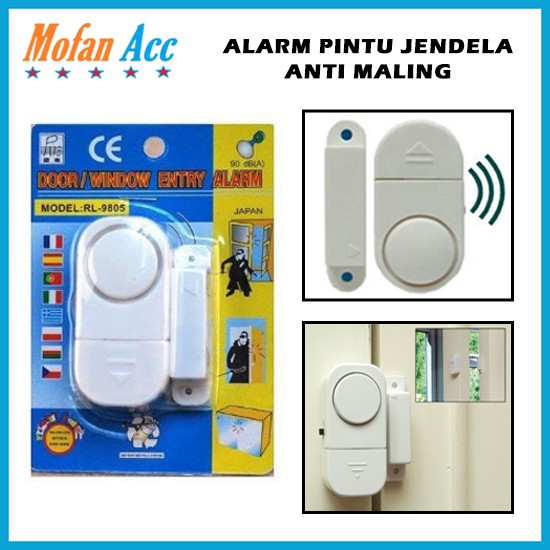 Alarm Anti Maling Bunyi Sensor  Pencuri Tempel Door Window 