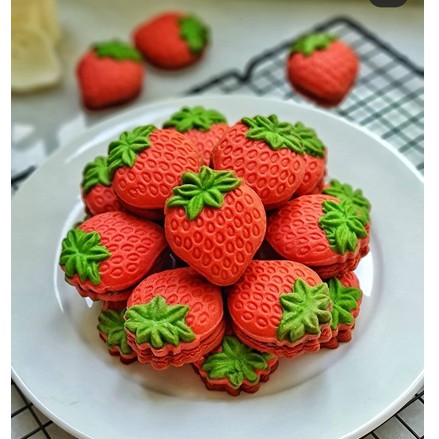 CETAKAN NASTAR STRAWBERRY / CETAKAN NASTAR MOTIF STRAWBERRY