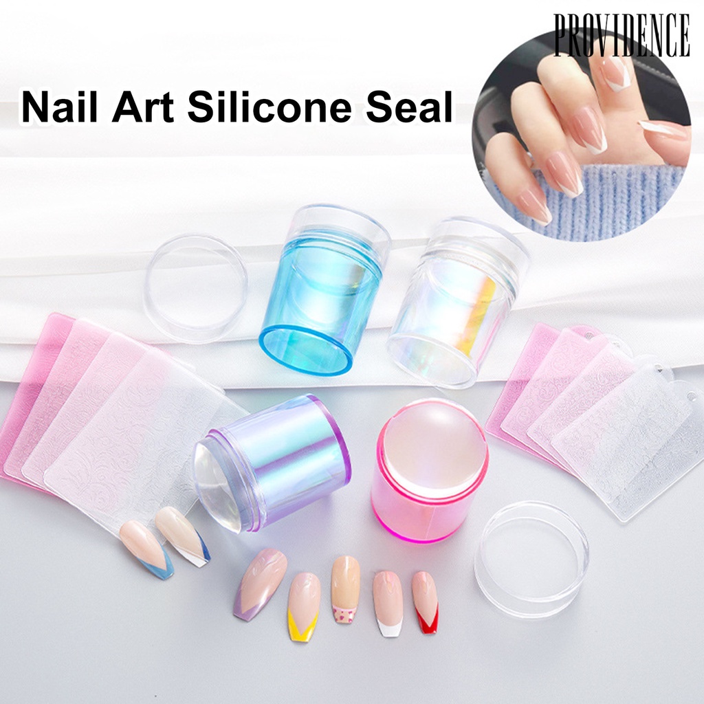 Providence 1 Set Stempel Nail Art Tekstur Lembut Elastis Untuk Wanita