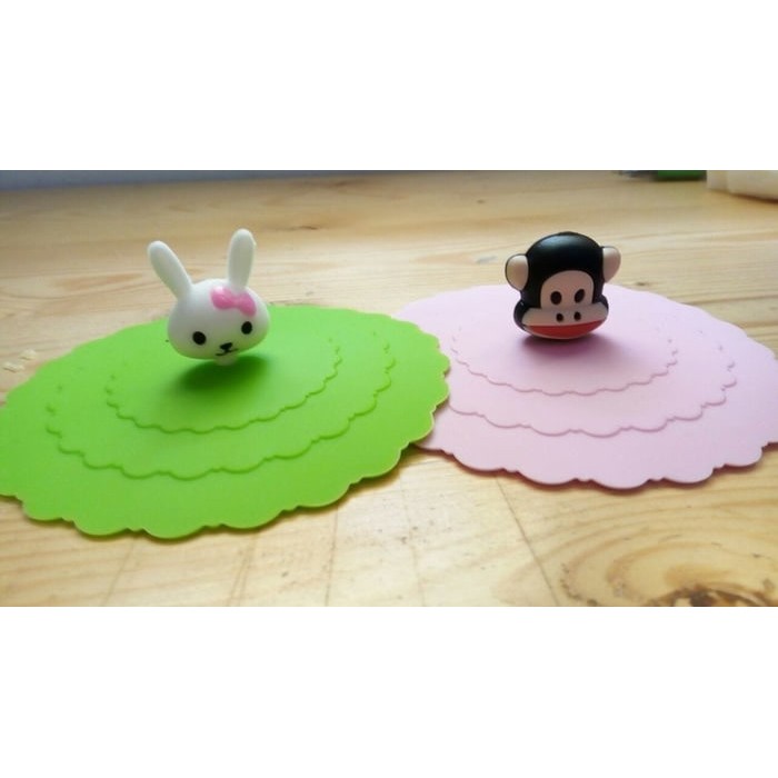 Dijual tutup gelas motif kartun lucu tutup gelas unik  tutup gelas praktis Limited