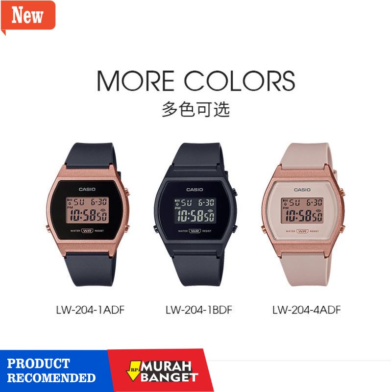 Jam digital wanita terbaik- JAM TANGAN WANITA CASIO LW204 ORIGINAL FULL SET