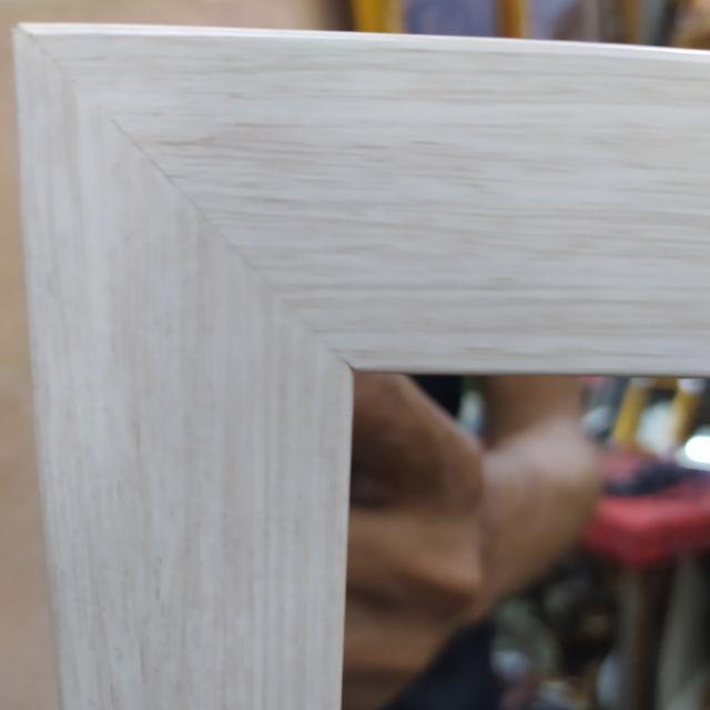 Cermin dinding minimalis gantung-Natural